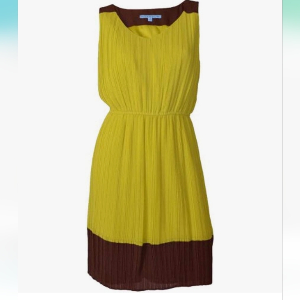 NWT Antonio Melani Birdie Dress midi crepe pullover color block size 10 Feminine